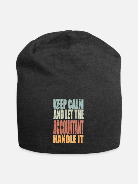 Keep Calm Buchhalter Spruch Buchhalter Geschenk - Jersey-Beanie - Anthrazit