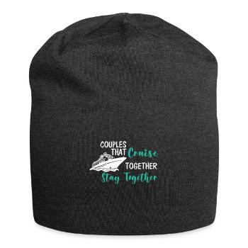 Couples That Cruise Together Stay Together - Jersey Beanie - charcoal grey - Front