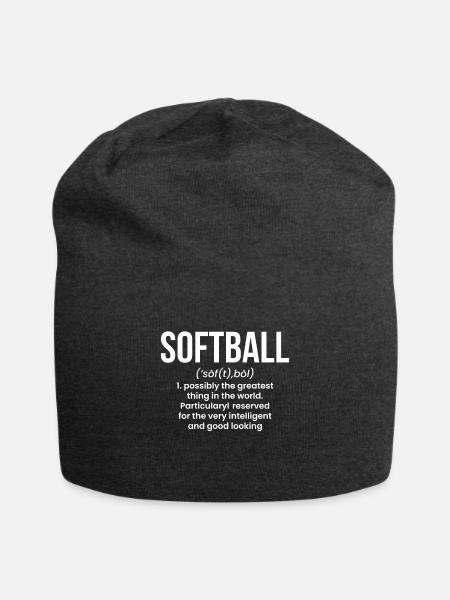 Softball Definition Shirt Geschenk - Jersey-Beanie - Anthrazit