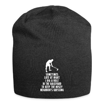 Drôle de jardinier disant cadeau de chemise - Bonnet en jersey - charbon - Devant