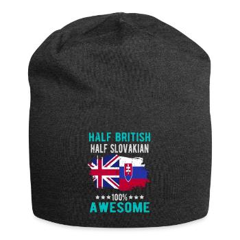 Half British Half Slovak - Jersey Beanie - charcoal grey - Front