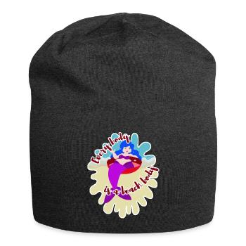 Every Body Is A Beach Body mermaid body positivity - Jersey Beanie - charcoal grey - Front