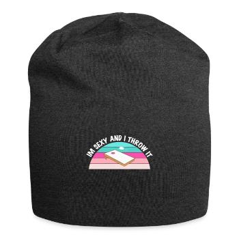 Dans Sexy et je le jette Cornhole Shirt cadeau - Bonnet en jersey - charbon - Devant