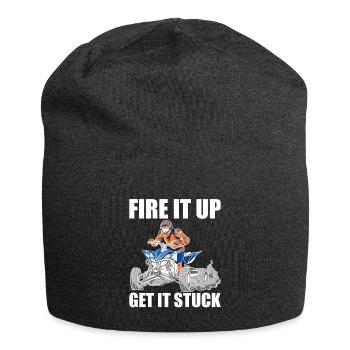 Fire It Up Get It Stuck Shirt Gift Quad - Jersey Beanie - charcoal grey - Front