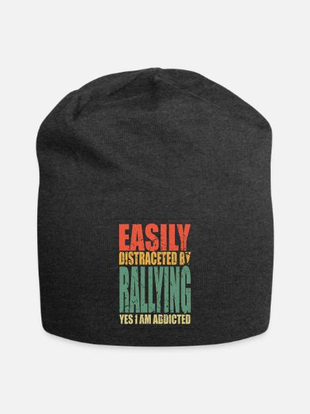 Rallye Spruch lustig - Jersey-Beanie - Anthrazit