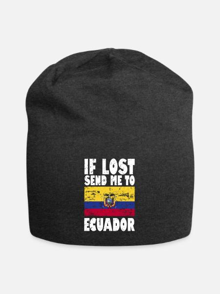Ecuador Flagge Spruch - Jersey-Beanie - Anthrazit