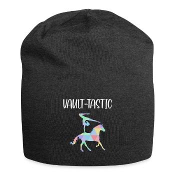 Vault-Tastic Horse Vaulting Voltagieren Chemise - Bonnet en jersey - charbon - Devant