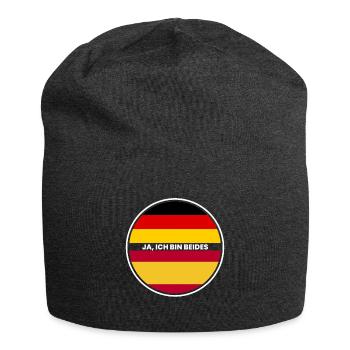 Ja Ich Bin Beides - Spanier und Deutscher - Jersey-Beanie - Anthrazit - Vorne