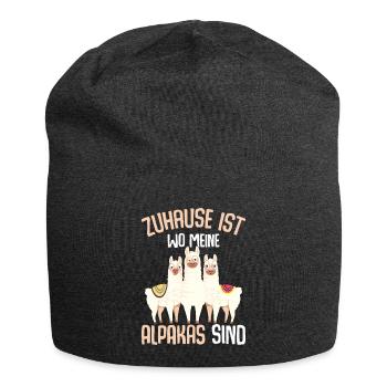 Zuhause ist wo meine Alpakas sind Kinder Lama - Jersey-Beanie - Anthrazit - Vorne