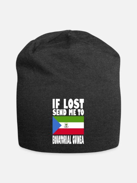 Äquatorialguinea Flagge Spruch - Jersey-Beanie - Anthrazit