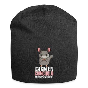 Chinchilla Kostüm Kinder Mädchen - Jersey-Beanie - Anthrazit - Vorne