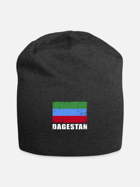 Dagestan Flagge Grunge Dagestan Fahne - Jersey-Beanie - Anthrazit