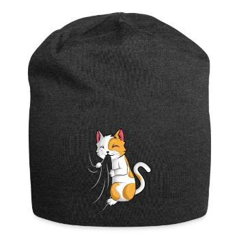 Chats Amoureux des chats Chatons Filles Enfants - Bonnet en jersey - charbon - Devant