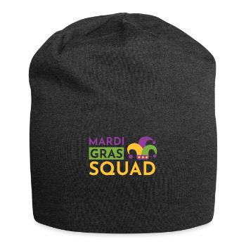 Mardi Gras Squad - Jersey Beanie - charcoal grey - Front