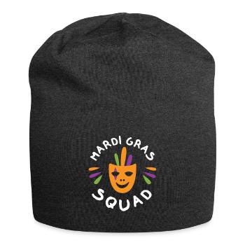Mardi Gras Squad - Jersey Beanie - charcoal grey - Front
