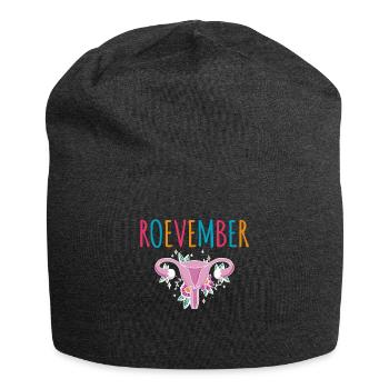 Roevember Feminism Shirt Gift Uterus - Jersey Beanie - charcoal grey - Front