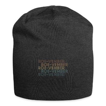 Vintage Retro Roevember Shirt Gift - Jersey Beanie - charcoal grey - Front