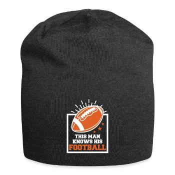 This Man Knows His Football Shirt - Jersey Beanie - charcoal grey - Front