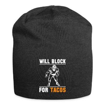 Will Block Pour Tacos Lineman Linebacker Shirt - Bonnet en jersey - charbon - Devant
