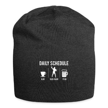 Daily Schedule Football Quarterback Shirt Geschenk - Jersey-Beanie - Anthrazit - Vorne