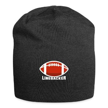 Linebacker Shirt Geschenk Football Lineman - Jersey-Beanie - Anthrazit - Vorne