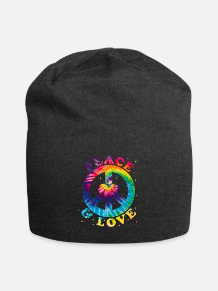 Frieden Liebe Hippie - Jersey-Beanie - Anthrazit