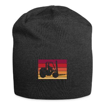 Vintage Retro Forklift Gabelstapler Shirt - Jersey-Beanie - Anthrazit - Vorne