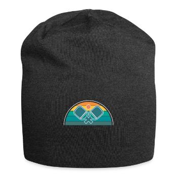 Vintage Retro Pickleball Shirt Geschenk - Jersey-Beanie - Anthrazit - Vorne