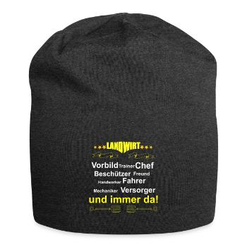 Landwirt, Vorbild, Chef, Versorger und immer da - Jersey-Beanie - Anthrazit - Vorne