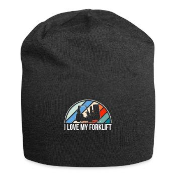 J’adore mon chariot élévateur Chemise Cadeau Chariot élévateur - Bonnet en jersey - charbon - Devant