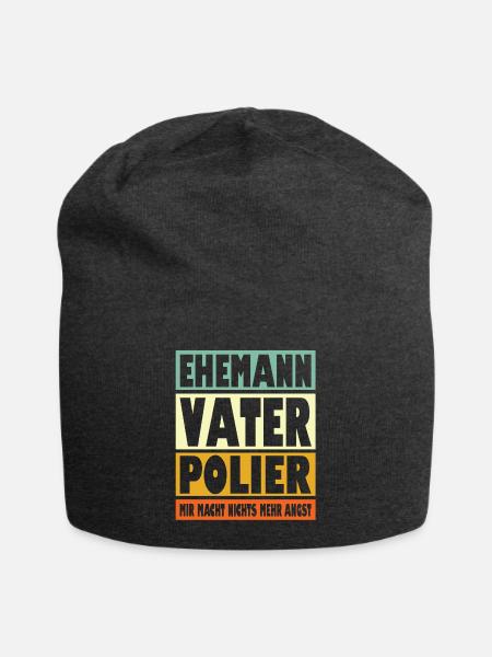 Polier Vater Ehemann Held - Jersey-Beanie - Anthrazit