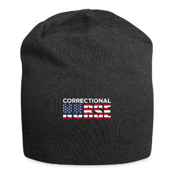 Infirmière correctionnelle USA Flag America Flag - Bonnet en jersey - charbon - Devant