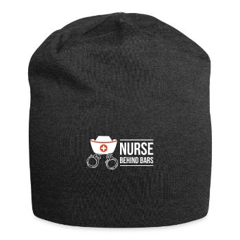 Nursing Behind Bars Shirt Correctional Nurse - Jersey Beanie - charcoal grey - Front