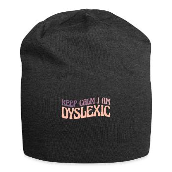 Keep Calm I Am Dyslexic Shirt Geschenk - Jersey-Beanie - Anthrazit - Vorne