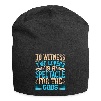 To witness two lovers is a spectacle for the godss - Jersey Beanie - charcoal grey - Front
