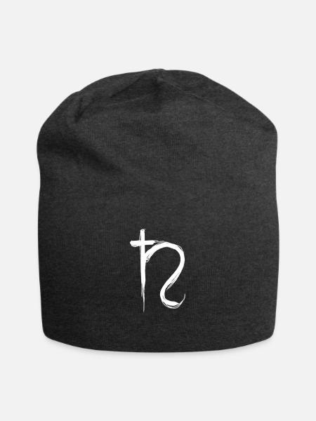 Saturn Astrologie Symbol - Jersey-Beanie - Anthrazit