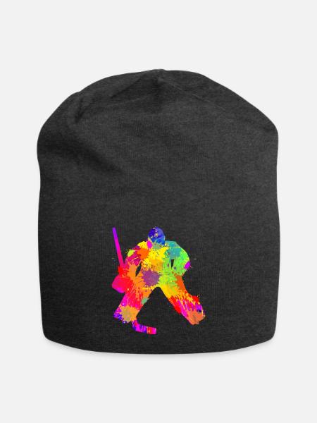 Eishockey Torwart Jungen Kinder - Jersey-Beanie - Anthrazit