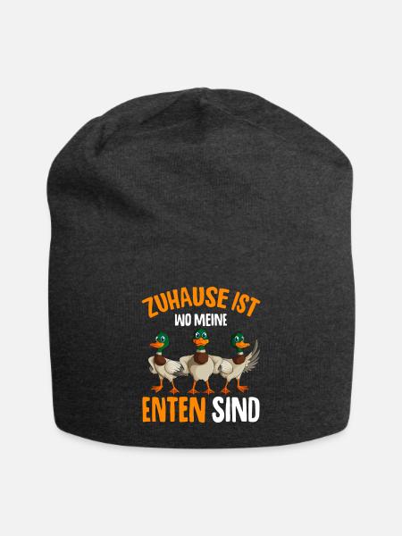 Zuhause ist wo meine Enten sind - Jersey-Beanie - Anthrazit