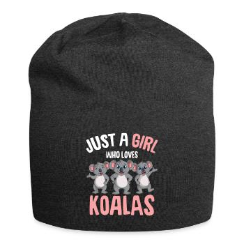 Koala Girl - Jersey Beanie - charcoal grey - Front