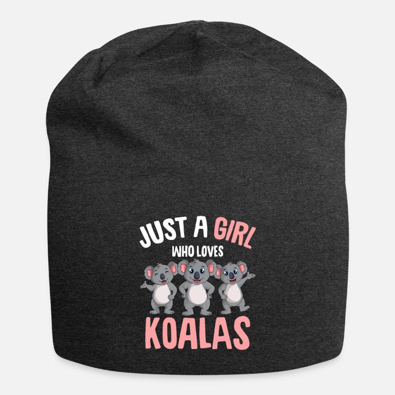 Koala Mädchen - Jersey-Beanie - Anthrazit