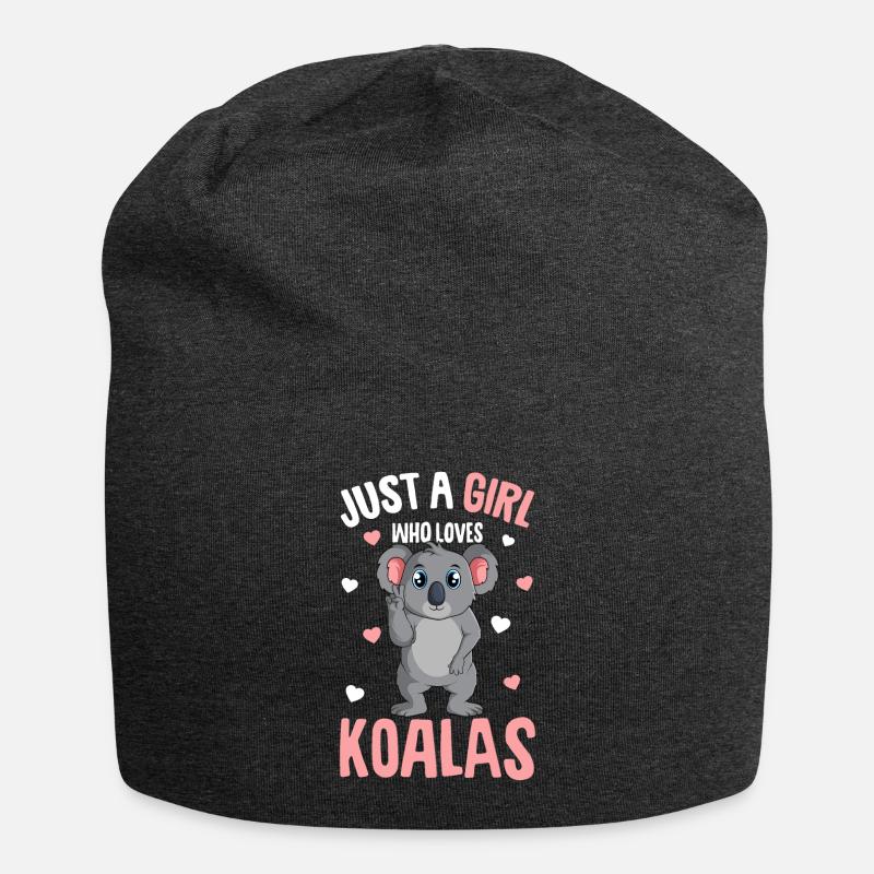 Koala Mädchen - Jersey-Beanie - Anthrazit