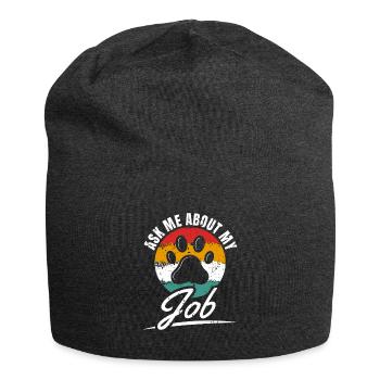 Ask Me About My Job Shirt Dog Sitter - Jersey-Beanie - Anthrazit - Vorne