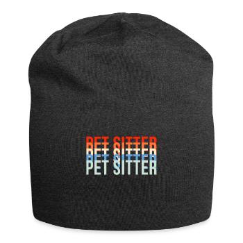 Vintage Retro Pet Sitter Haustiere Shirt - Jersey-Beanie - Anthrazit - Vorne