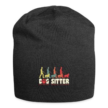 Vintage Retro Dog Sitter Hunde Shirt Geschenk - Jersey-Beanie - Anthrazit - Vorne