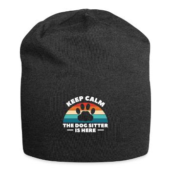 Keep Calm The Dog Sitter Is Here Shirt Geschenk - Jersey-Beanie - Anthrazit - Vorne