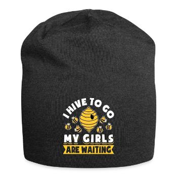 I Hive Got Go My Girls Are Waiting - Jersey-Beanie - Anthrazit - Vorne