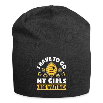 Je dois aller mes filles attendent chemise - Bonnet en jersey - charbon - Devant