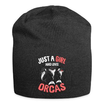 Orca Mädchen - Jersey-Beanie - Anthrazit - Vorne