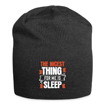 La chose la plus agréable pour moi est le sommeil - Bonnet en jersey - charbon - Devant