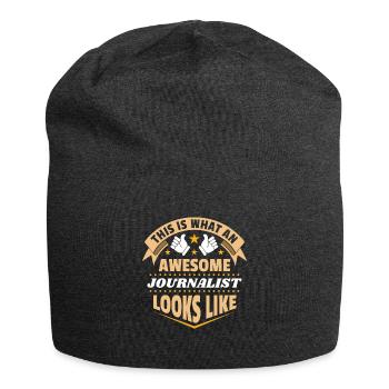 This Is What An Awesome Journalist Looks Like - Jersey Beanie - charcoal grey - Front